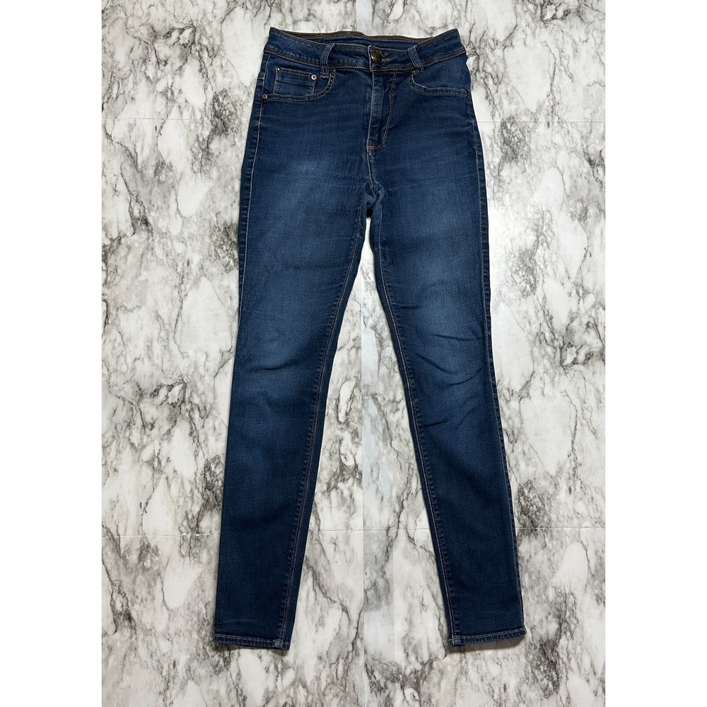 Chevignon Women's Jeans Size 6 Blue Medium Wash Pockets Logo W24" x Inseam 26.5"